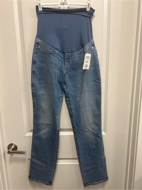 NWT Maternity Blue Denim Jeans with Navy Support Small